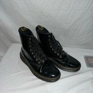 Dr. Martens Shiny Black Lace-Up Boots